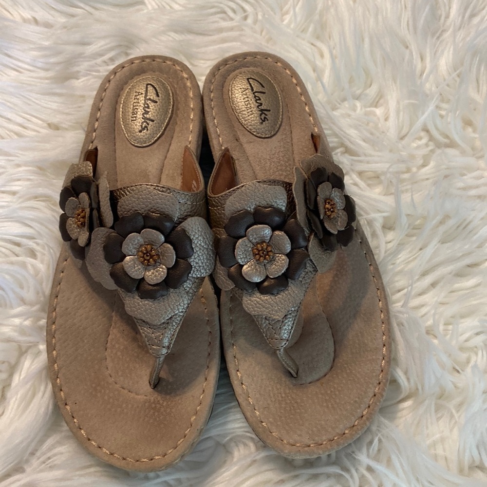 Clark Artisan Sandals Leather size 10 excellent condition